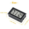 Black digital LCD thermometer and hygrometer showing a temperature of 16.8 degrees Celsius.