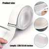 Roll of white heavy-duty waterproof sealing tape showing its size and application.