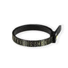 Black finger ring sizer with numbered markings for accurate sizing.