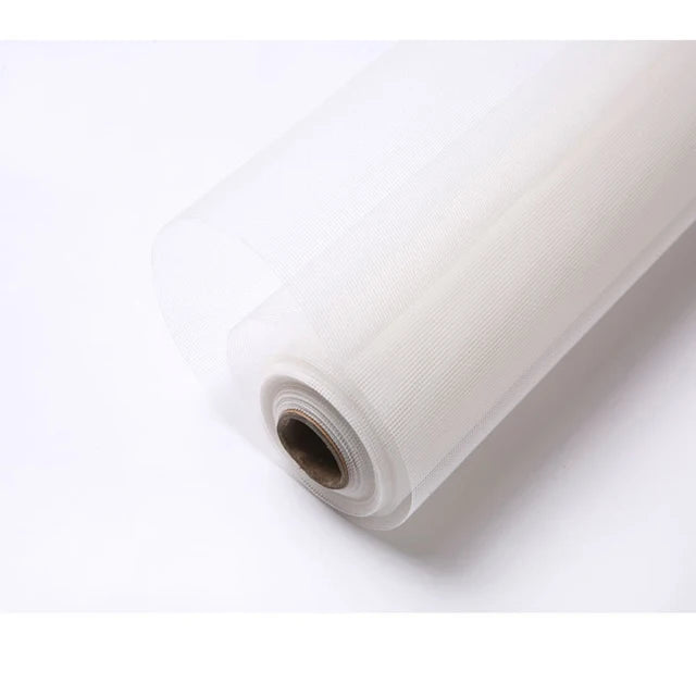 Roll of white invisible zipper mosquito window screen material