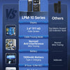Comparison chart showing features of the LPM-10 Series cable tester versus other testers.