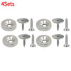 Four sets of invisible magnetic door latches for furniture, featuring round and spike designs.