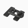 A black easy install refrigerator and freezer door lock mechanism.