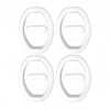 A pack of four clear rubber protection pads for door locks