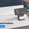 A foldable magnetic wireless charging stand is shown next to a laptop, demonstrating vertical or horizontal positioning for c