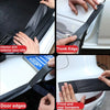 Close-up shots show nano carbon fiber tape applied to interior and exterior door sills, trunk edges, door edges, and front/re