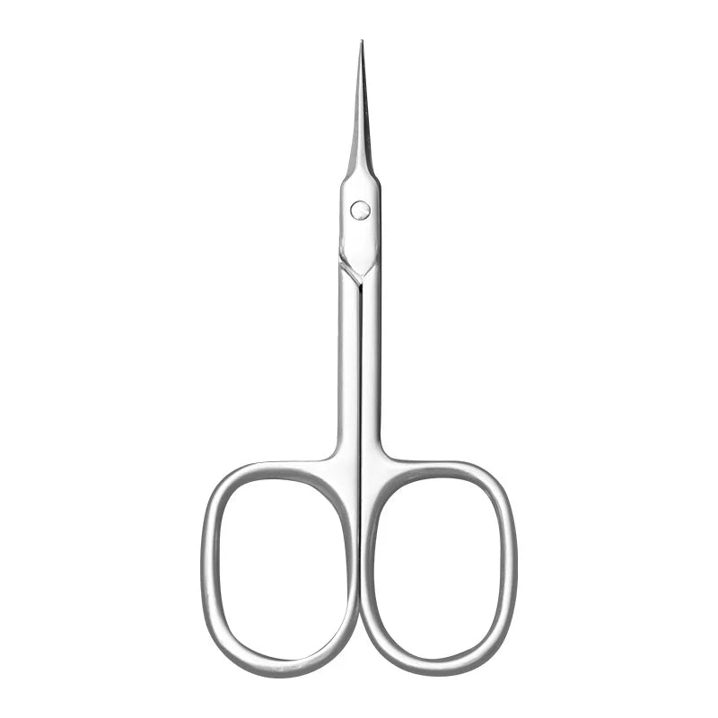 A pair of precision stainless steel cuticle and nail clippers.