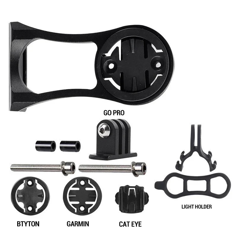 Set schwarze Kamerahalterungen inklusive GO PRO, Garmin, Cat Eye und BTYTON Halterungen