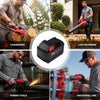 A collection of power tools including chainsaws, leaf blowers, and industrial tools.