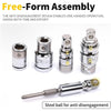 A set of steel balls for anti-disengagement used in a precision socket wrench adapter.