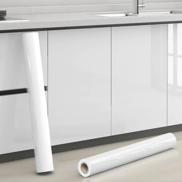 Rolle weißer, perlmuttartiger PVC-Klebesticker für Hausdeko