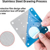 A hand holds a stainless steel drawing process component, showing a protective film design after installation tear off.
