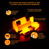 A yellow fox-shaped night light and desk lamp with features like a three-dimensional sign, built-in battery, C charging inter