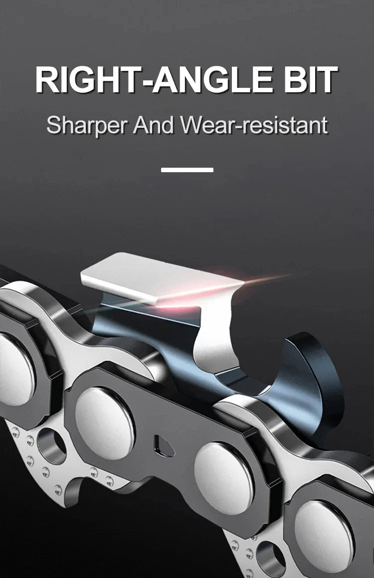A close-up view of a right-angle bit used for sharpening, showing its metallic construction.