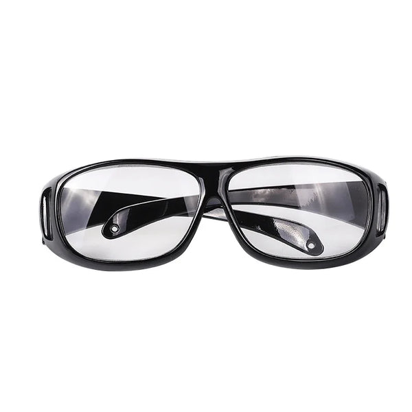 Eine schwarze Lesebrille mit hoher Vergrößerung und klaren Linsen.