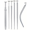 Stainless steel piercing ball grabber kit showing various gauge needles and a curved tool