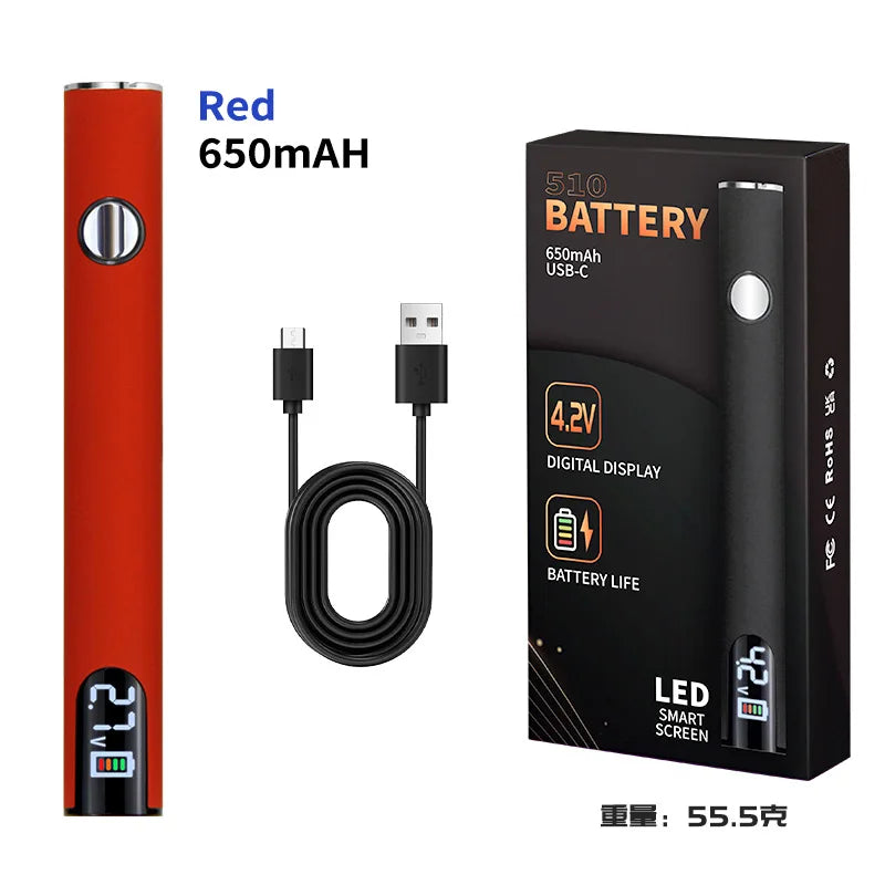 Rotes 650mAh Akku digitales Lötkolben-Stift mit USB-Ladekabel und Batterie