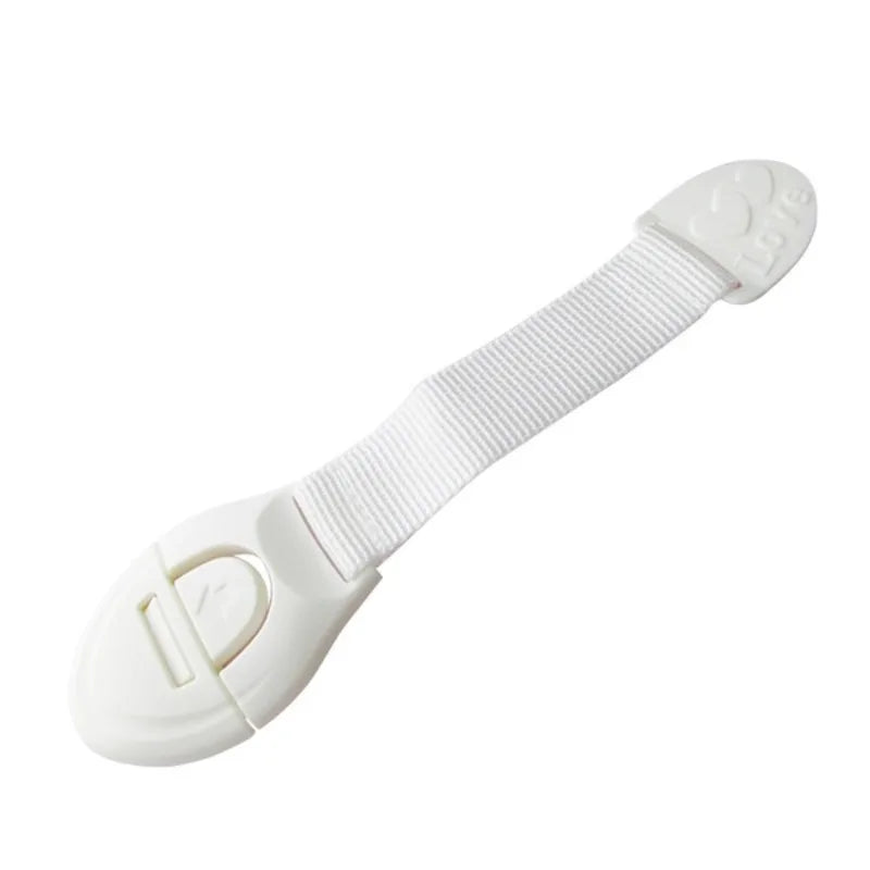 White silicone safety clips for doors and drawers