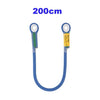 Sangle de corde bleue avec une section verte et des œillets, mesurant 200 cm.