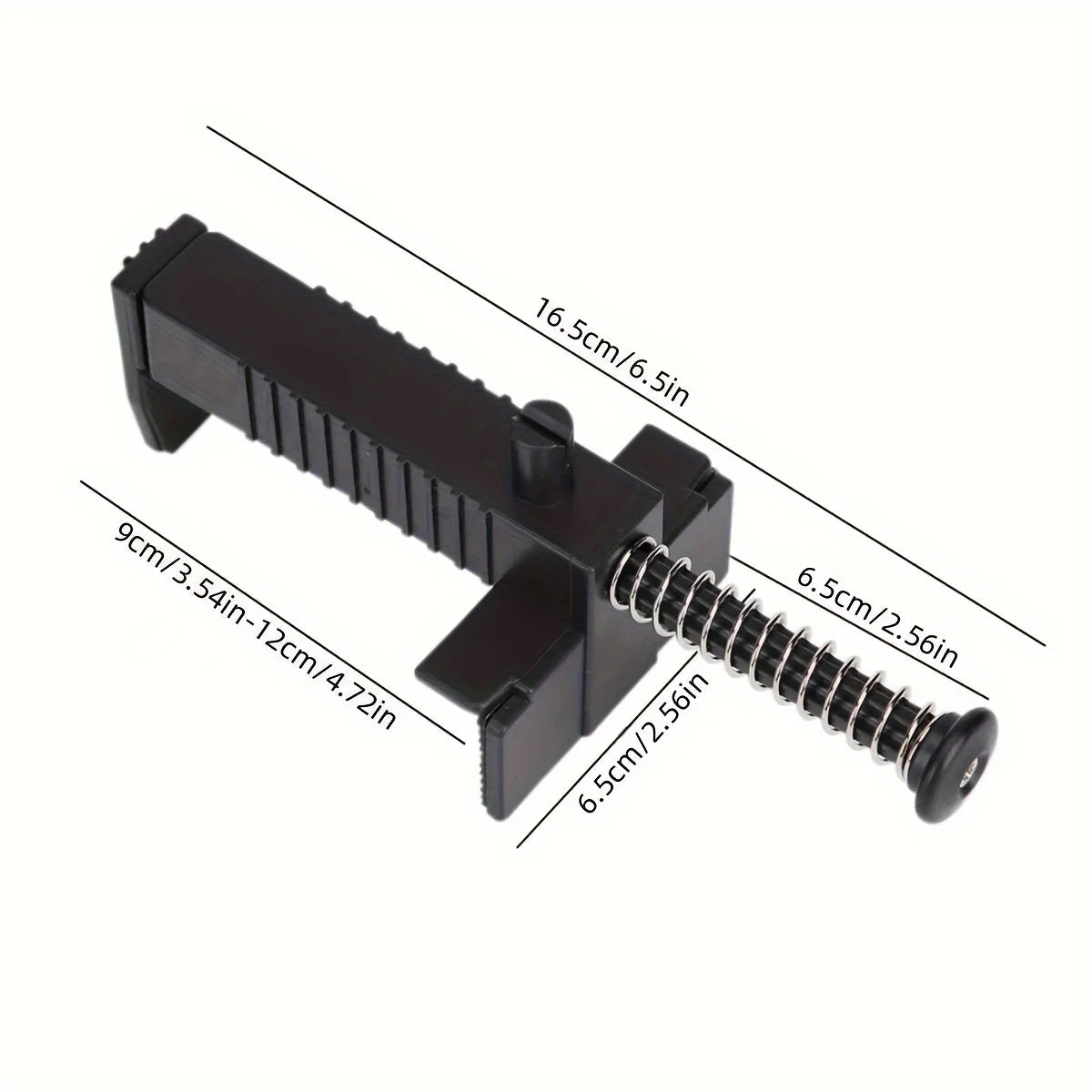 Black precision wire clips and liners for construction, showing various sizes and dimensions.