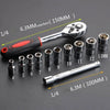 A set of 12 universal wrenches and sockets, including a 6.3mm interface tool and a 6.3M wrench.