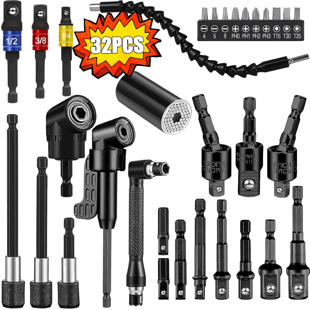 Versatile Drill Bit Extension Kit