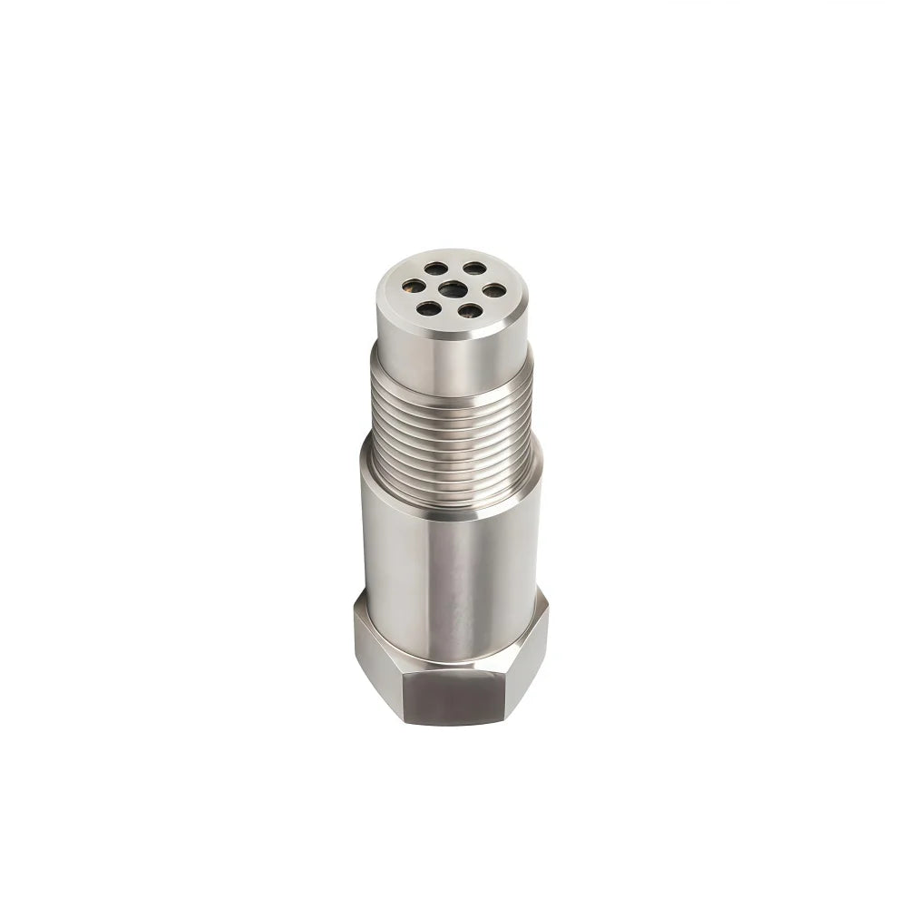 Silberner M18*1,5-Gewindetransfuger für Autoeگزastrohr mit mehreren Löchern.