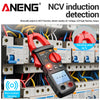 Aneng NCV induction detection device with a red and black casing is shown next to electrical wiring.