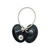 A silver rope lock with a round knob is shown, used for baby safety cabinet and drawer locks.