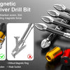A set of high magnetic screwdriver drill bits showing various sizes and types with magnetic rings.
