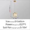Modernes Kristall-LED-Kronleuchter mit goldener Oberfläche, 15 cm Durchmesser und 85 cm Höhe.