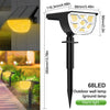 A black outdoor wall and ground lamp with 68 LED warm light, shown in a vertical view.