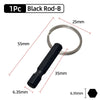 A black rod-B screwdriver bit holder with various dimensions marked on the image.