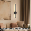 Aplique de pared a batería con luz regulable y control remoto
