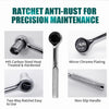 Set aus 23 professionellen Steckschlüssel-Ratchet-Schlüsseln mit Spiegelchrom-Beschichtung und rutschfester Griffe.