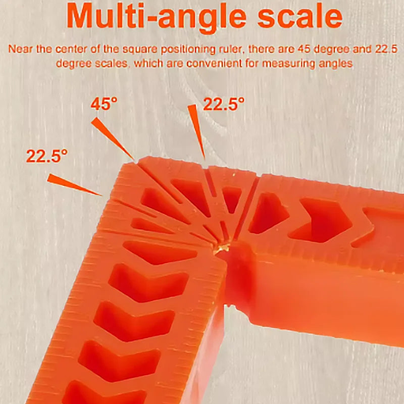 Orange multi-angle scale showing 45 degree and 22.5 degree markings for measuring angles.
