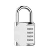 A silver heavy duty combination padlock with a shackle and a numeric keypad.
