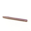 A long, slender titanium clip tweezers with a textured grip and a pinkish-purple color.