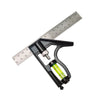A black spirit level tool is shown next to a ruler for scale.