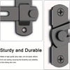 Close-up view of a sturdy, durable stainless steel sliding door lock mechanism.