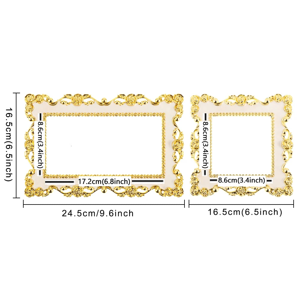 Elegante goldene Harz-Schalterabdeckung mit verzierten Rahmen und dekorativen Kanten
