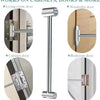 Collection de charnières pour portes et placards, incluant une charnière de porte de salon, une de placard, une de porte de c