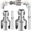 A kit of electric drill pipe thread cutting tools including various cutters and adapters.