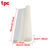 A roll of white weather sealing draft stopper with a silver strip, measuring 96cm long and 3cm in diameter.