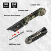 A Workpro SK5 folding utility knife with a stainless steel blade and lanyard hole shown in various views.