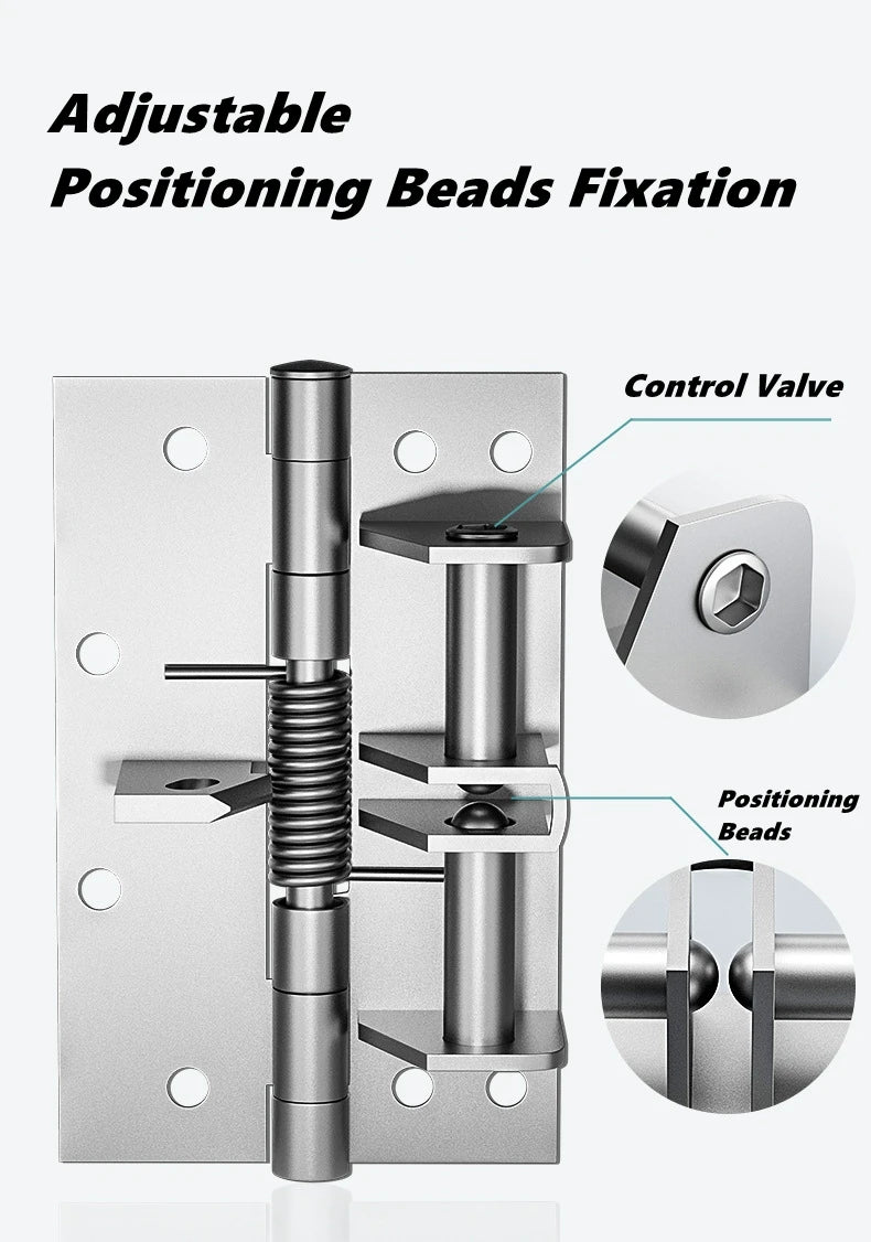 A close-up view of an adjustable positioning beads fixation mechanism with a control valve and positioning beads.