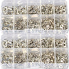 Assortiment-Kit aus Messingring, Zange und Komponenten in klarem Kunststoffbehälter
