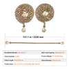 A set of heavy duty transport binder chains with hooks and a measuring bar shown against a white background.