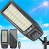مصباح LED خارجي مقاوم للماء ومستشعر حركي شمسي مع لوحة وجهاز تحكم عن بعد