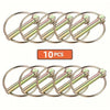 A set of ten brass steel O-rings with threaded ends for towing applications.